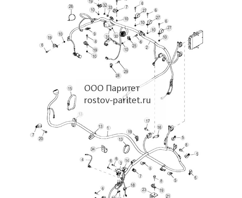 Жгут проводов двигателя (двигатель 6090HDW04) - ST768623 309.jpg